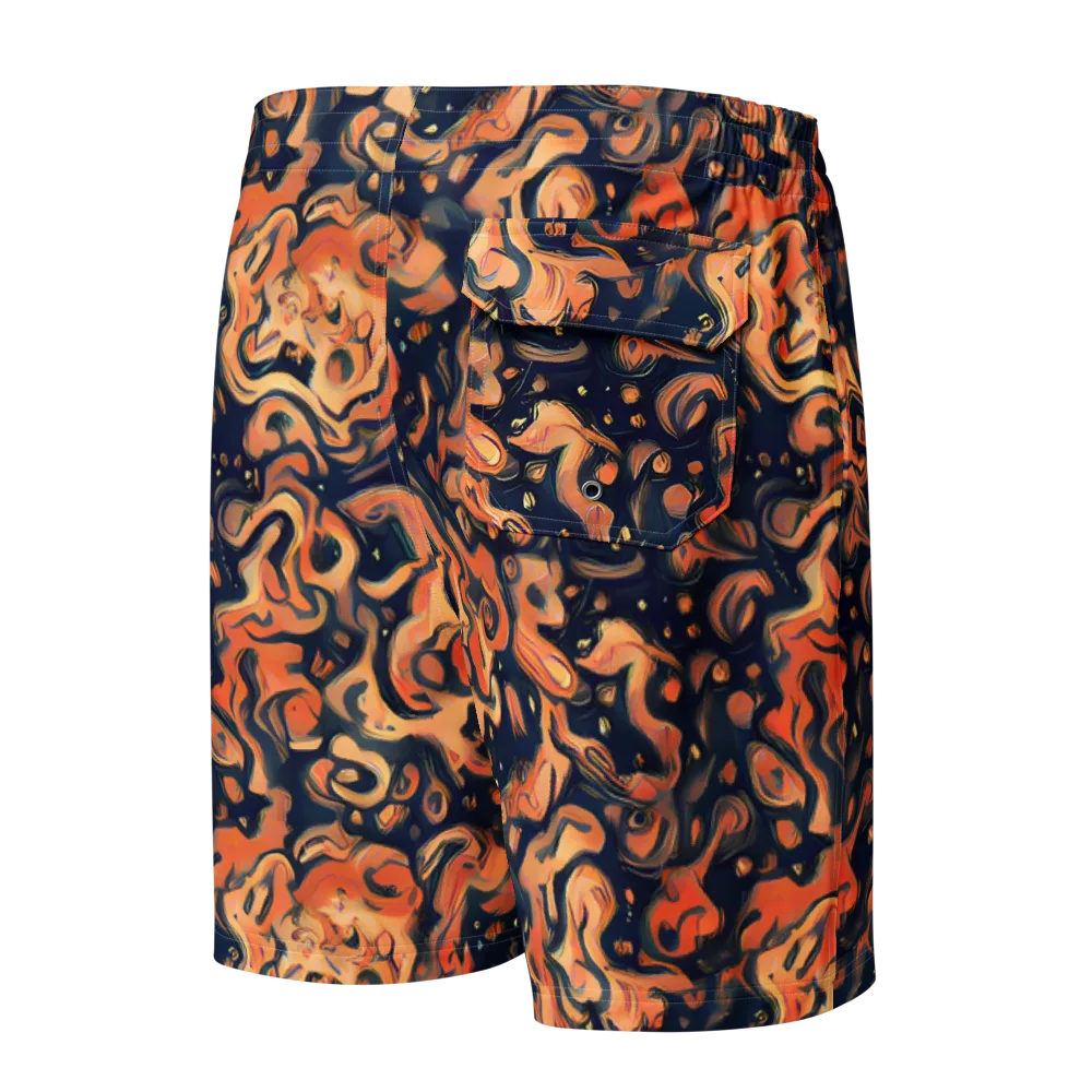 Tangerine Abyss on Men's Board Shorts — Back