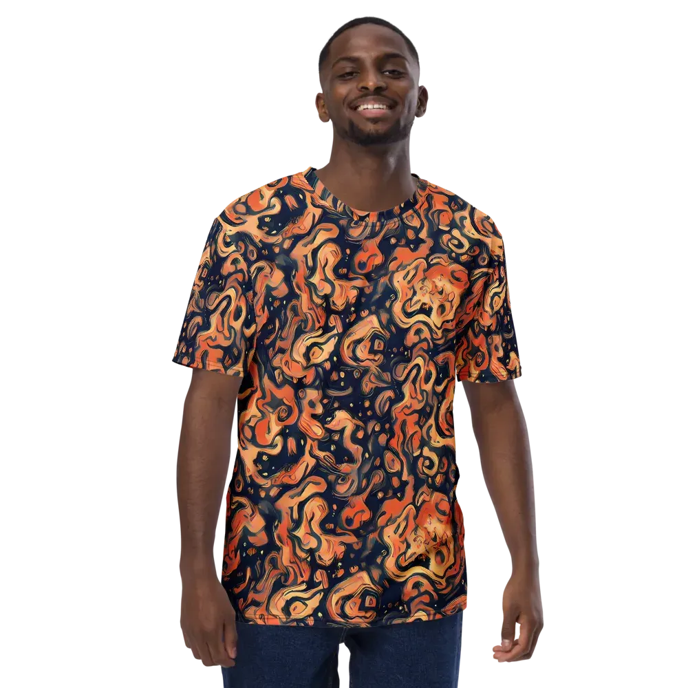 Tangerine Abyss on Men's Crew Neck T-Shirt — Front