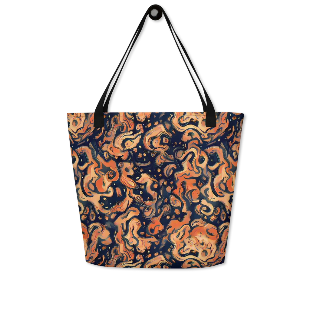 Tangerine Abyss on Large Tote Bag W/ Pocket — Front
