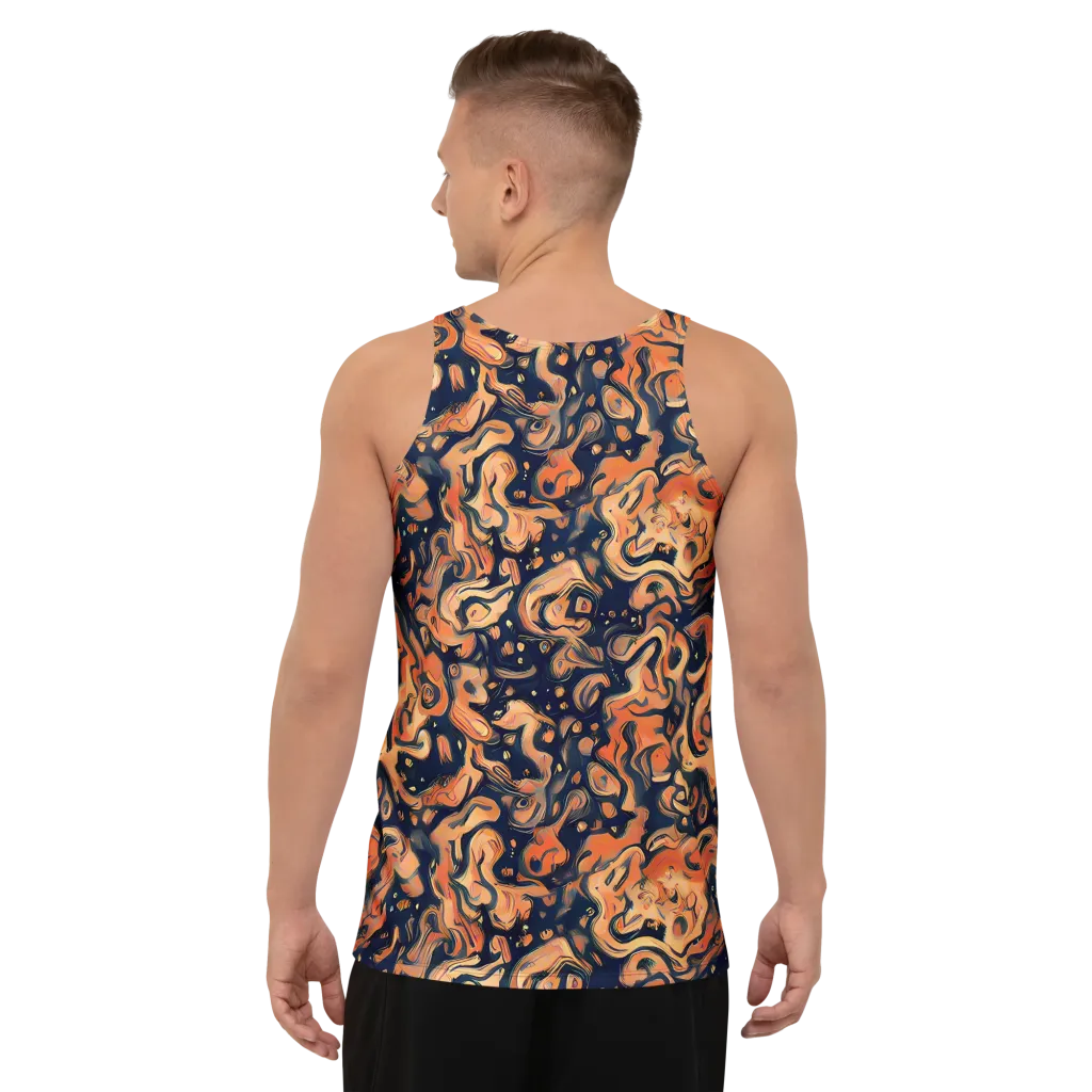 Tangerine Abyss on Men's Tank Top — Back