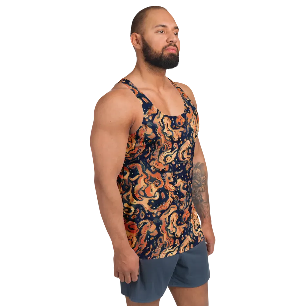 Tangerine Abyss on Men's Tank Top — Right Front