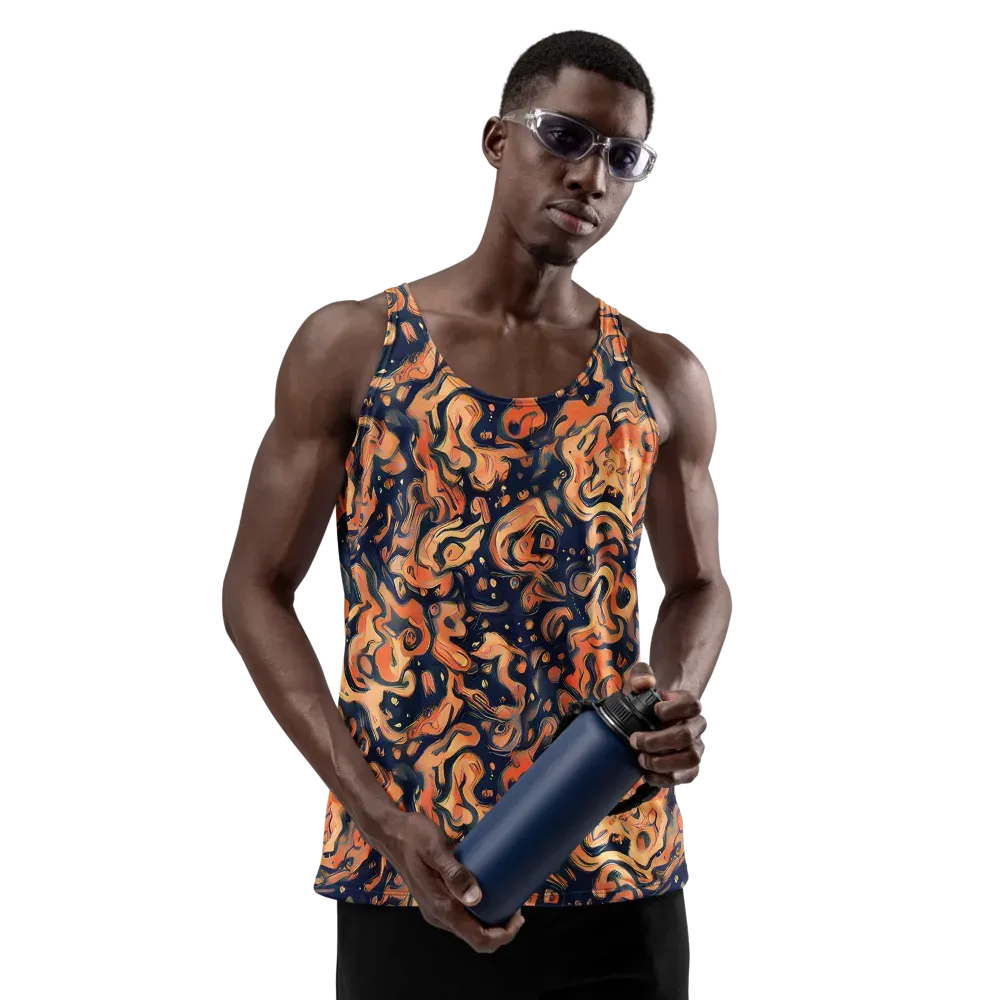 Tangerine Abyss on Men's Tank Top — Front