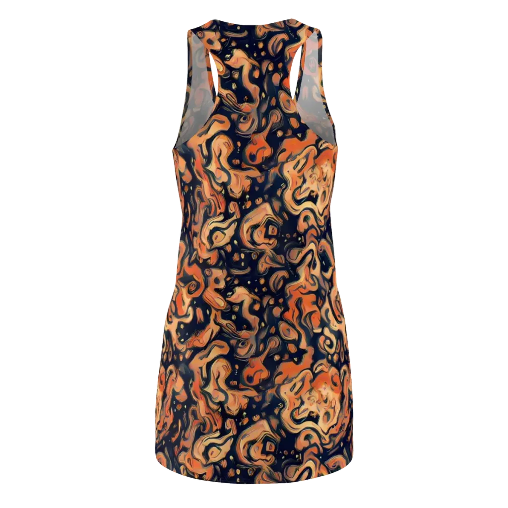 Tangerine Abyss on Racerback Dress — Back