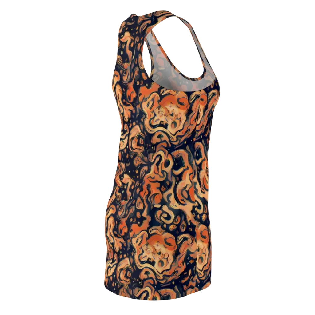 Tangerine Abyss on Racerback Dress — Back Side