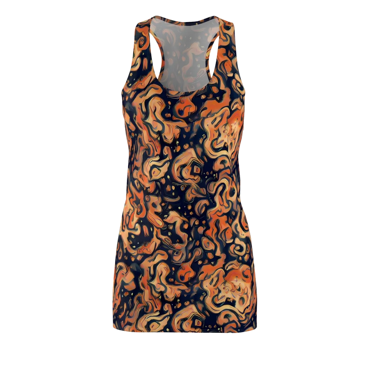 Tangerine Abyss on Racerback Dress — Front