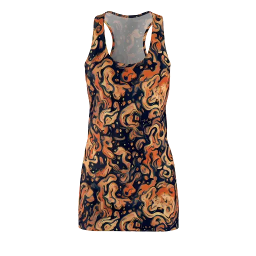 Tangerine Abyss on a Racerback Dress