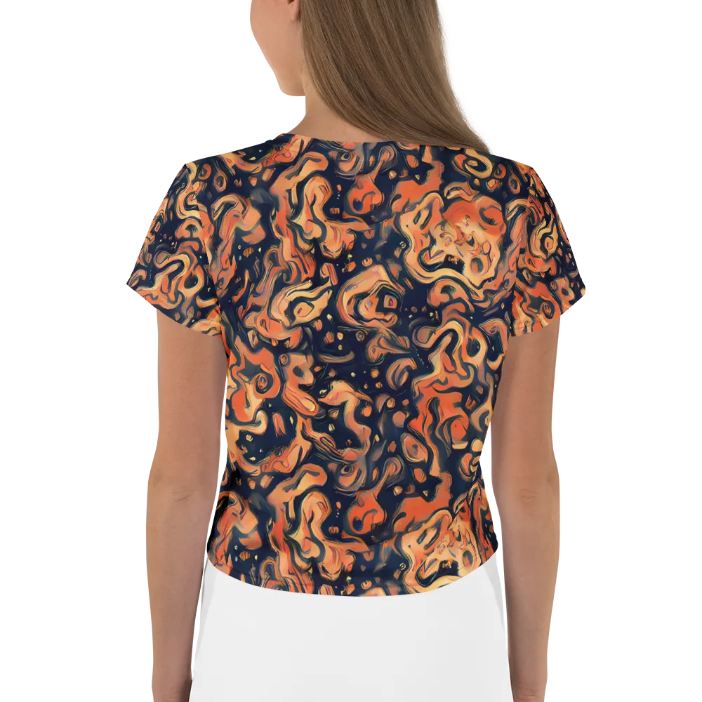 Tangerine Abyss on Crop Tee — Back