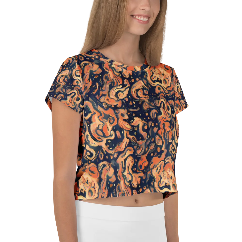 Tangerine Abyss on Crop Tee — Right