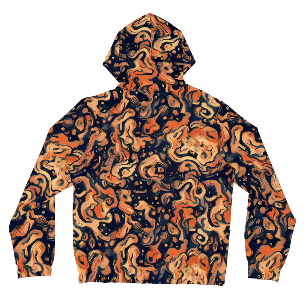 Tangerine Abyss on Women's Full-Zip Hoodie — Back