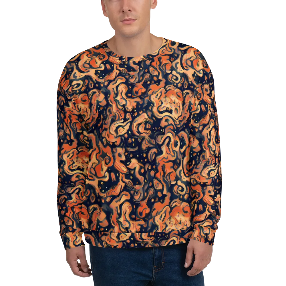 Tangerine Abyss on Sweatshirt — Front