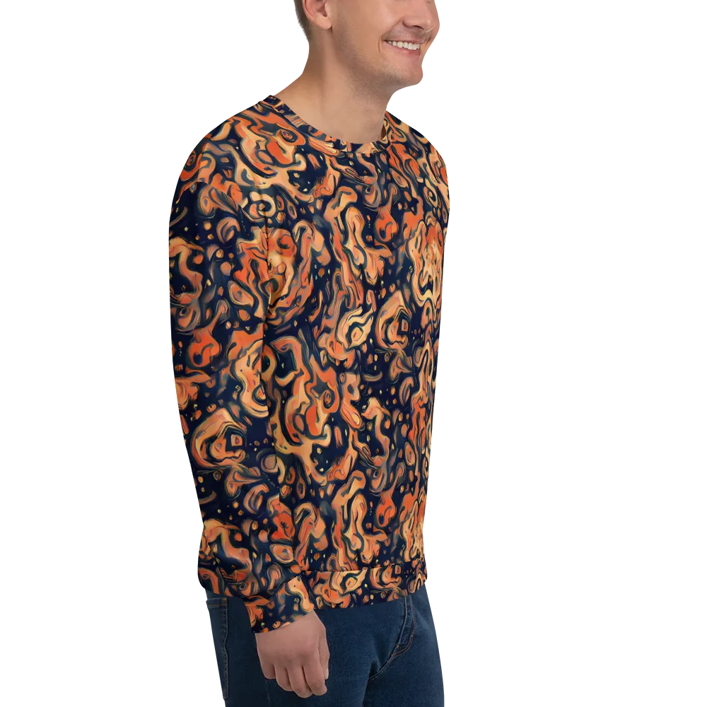 Tangerine Abyss on Sweatshirt — Right Front
