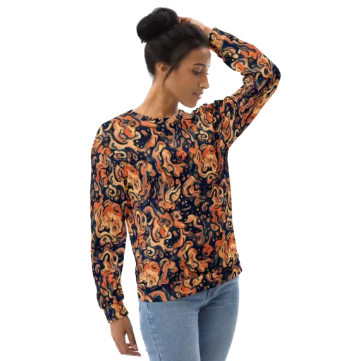 Tangerine Abyss on a Sweatshirt