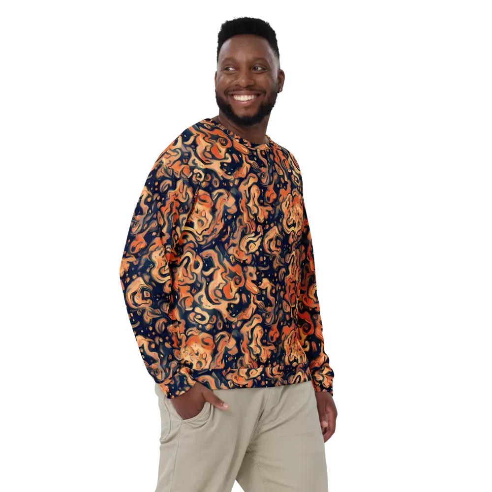 Tangerine Abyss on Sweatshirt — Front