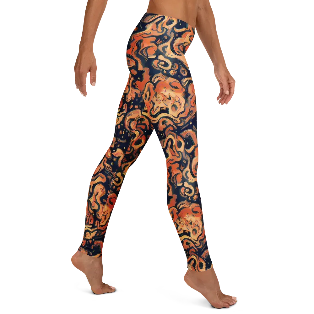 Tangerine Abyss on Leggings — Right
