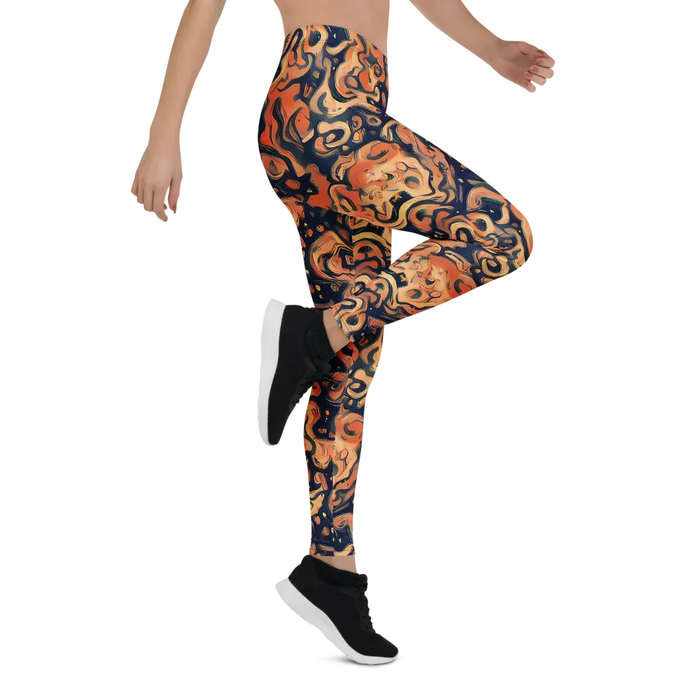 Tangerine Abyss on Leggings — Right