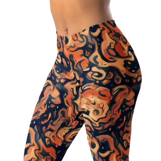 Tangerine Abyss on a Leggings