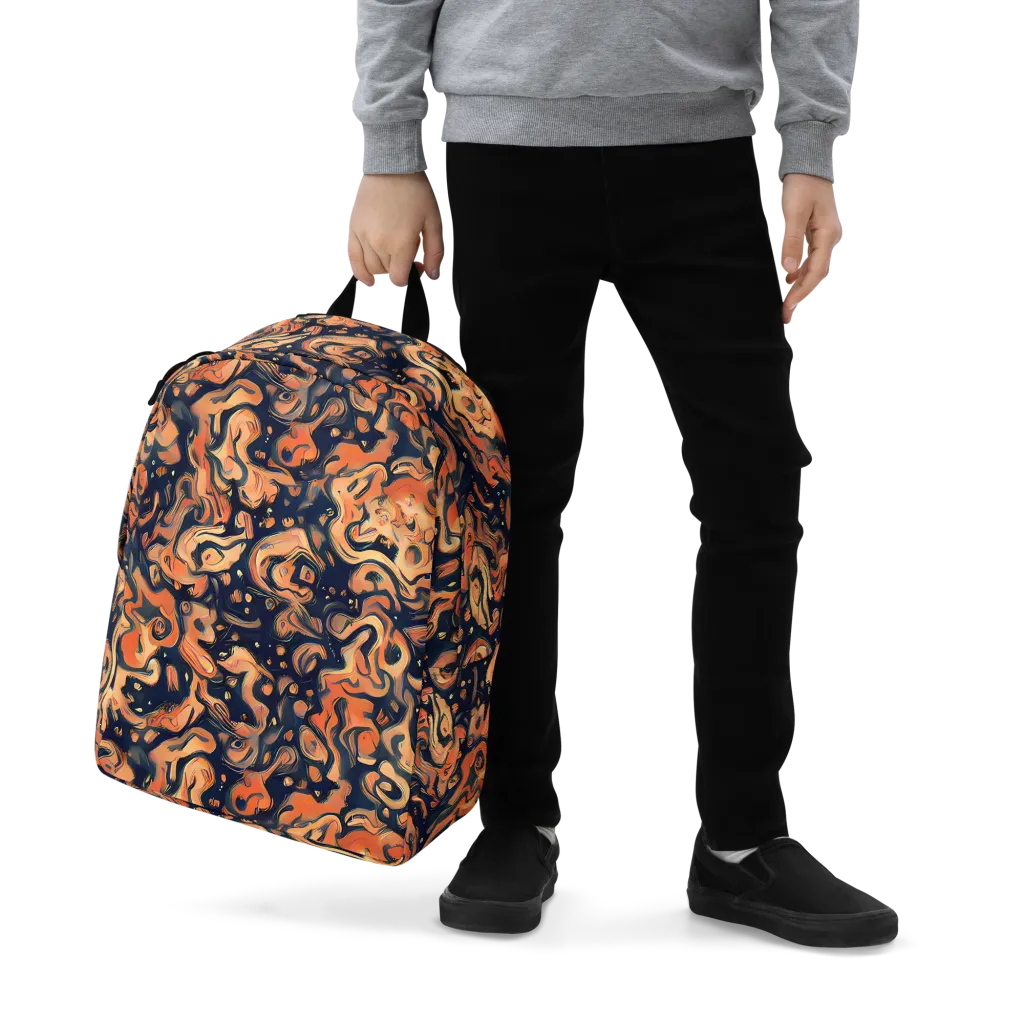 Tangerine Abyss on Minimalist Backpack — Zoomed-in