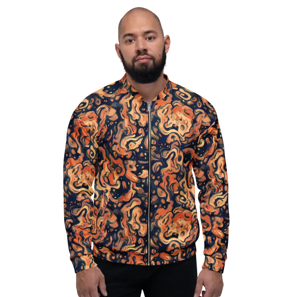 Tangerine Abyss on Bomber Jacket — Front