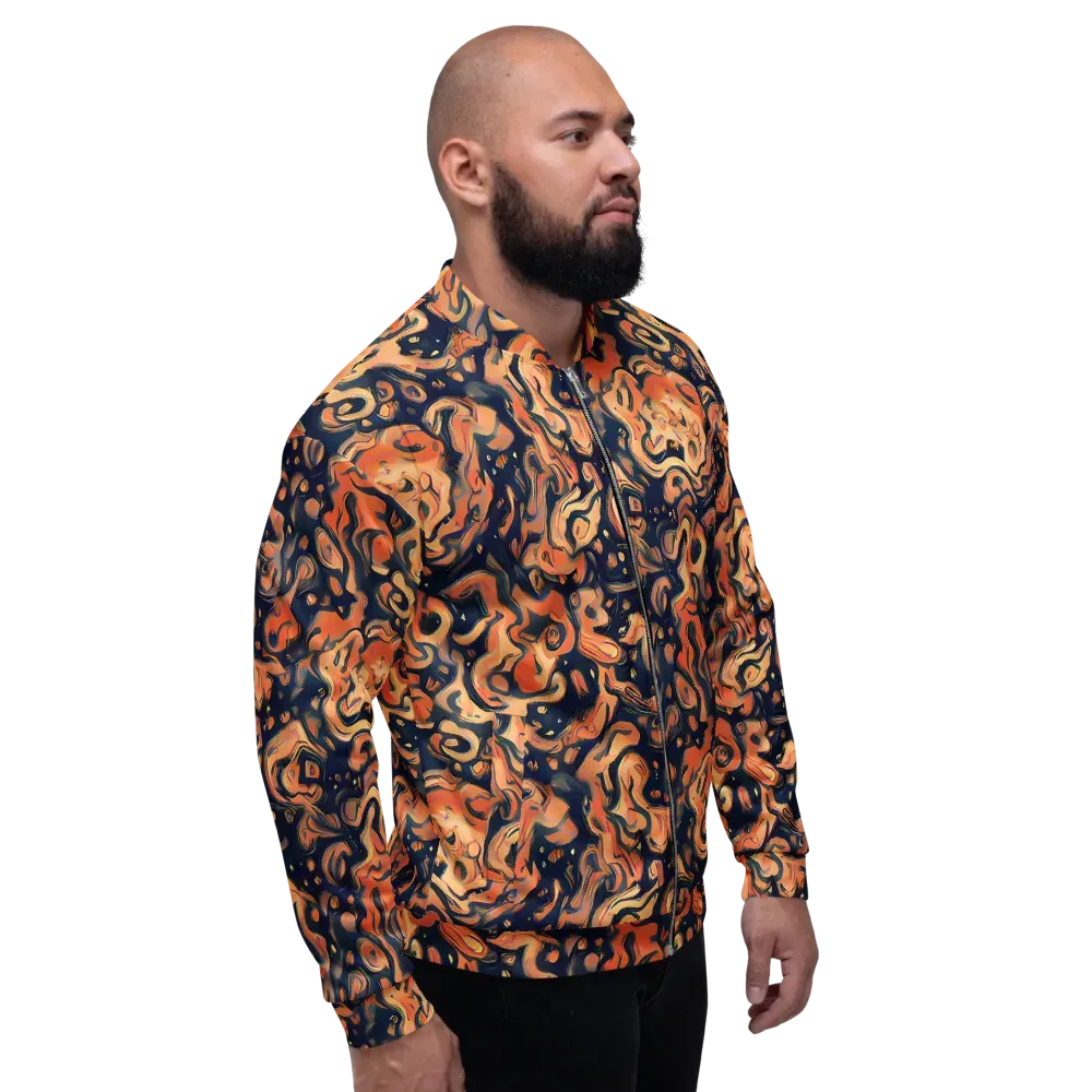 Tangerine Abyss on Bomber Jacket — Right