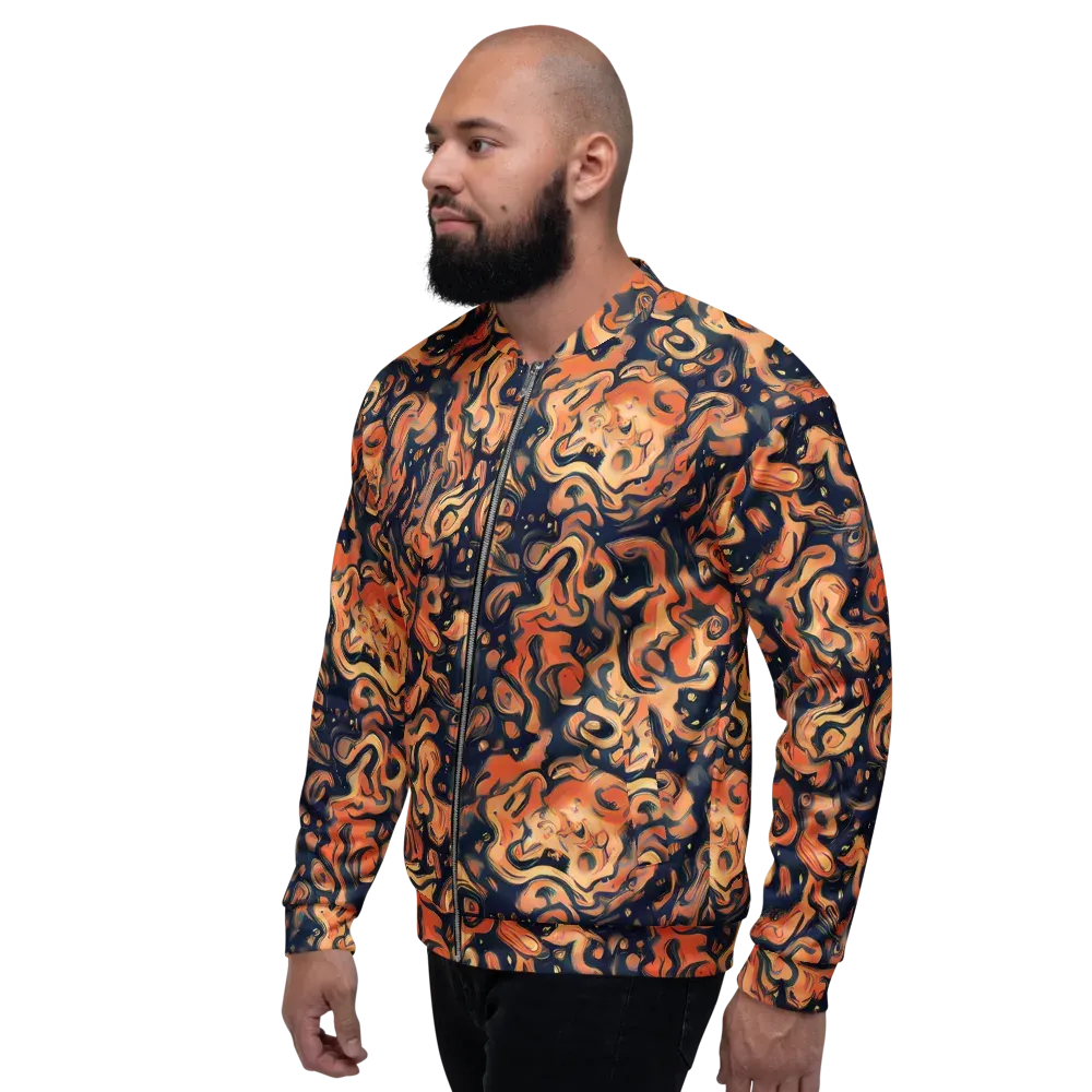 Tangerine Abyss on Bomber Jacket — Left