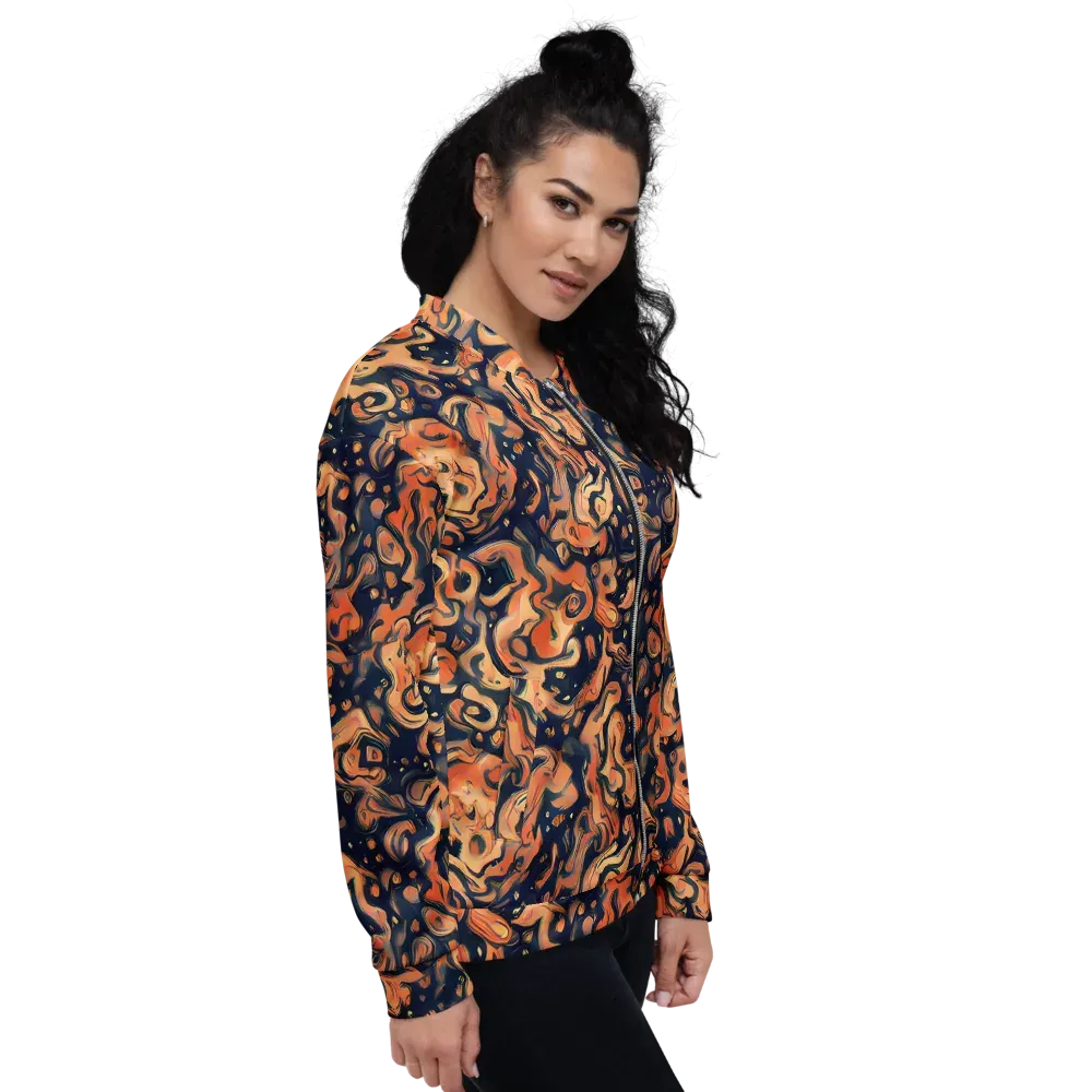 Tangerine Abyss on Bomber Jacket — Right