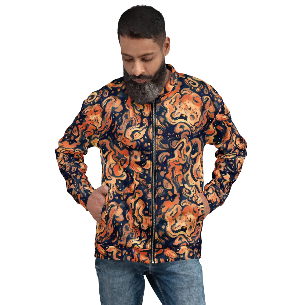 Tangerine Abyss on Bomber Jacket — Front