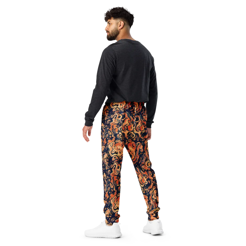 Tangerine Abyss on Men's Joggers — Back
