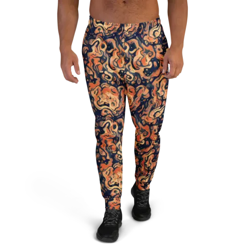 Tangerine Abyss on a Men's Joggers