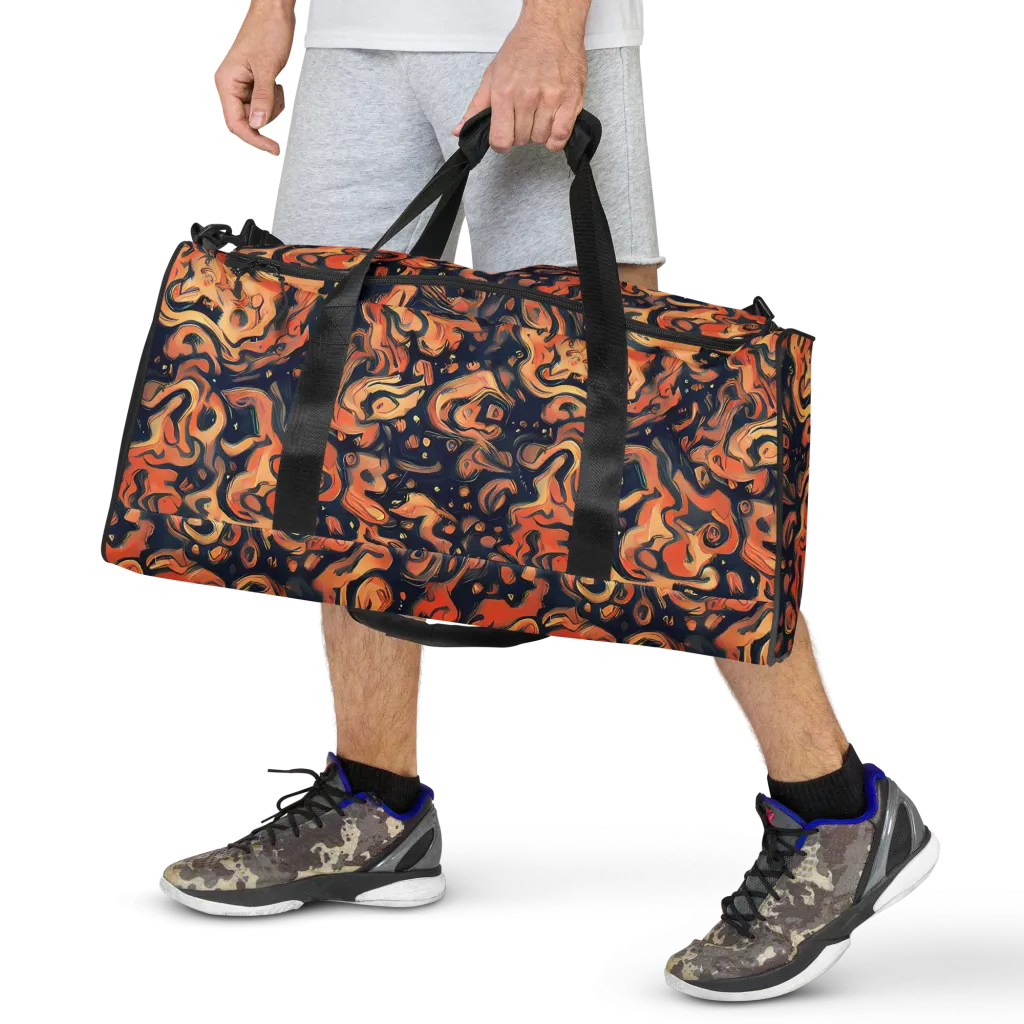 Tangerine Abyss on Duffle Bag — Front