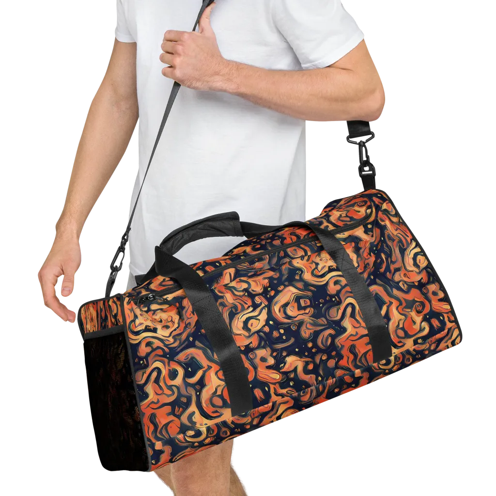 Tangerine Abyss on Duffle Bag — Right Front