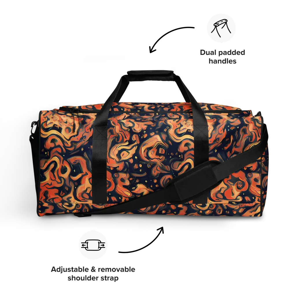 Tangerine Abyss on Duffle Bag — Front