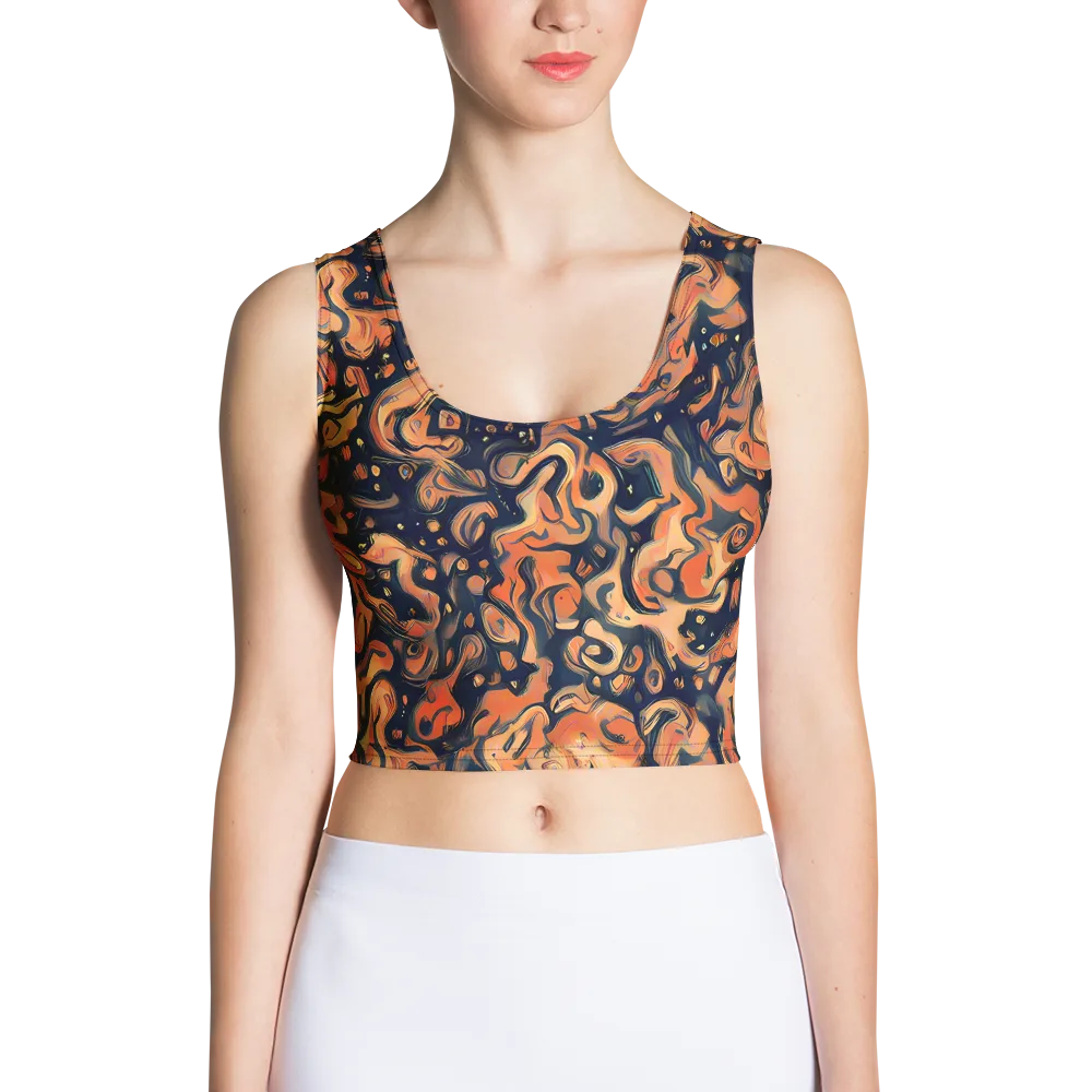 Tangerine Abyss on Crop Top — Front