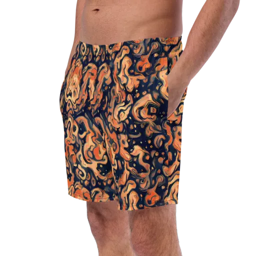 Tangerine Abyss on a Swim Trunks