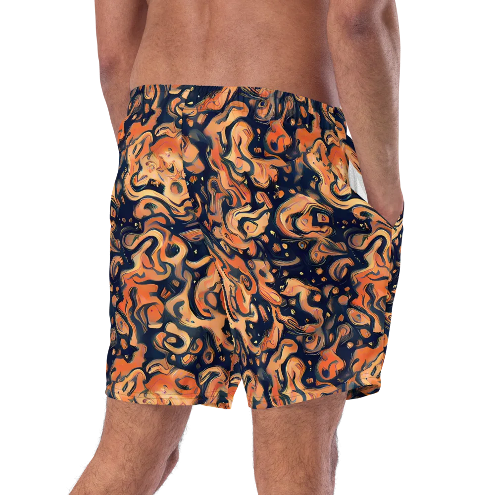 Tangerine Abyss on Swim Trunks — Right Back