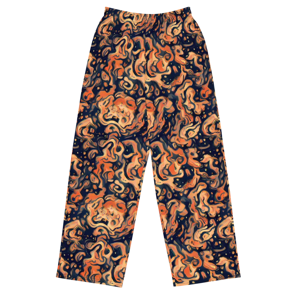 Tangerine Abyss on Wide-Leg Pants — Front
