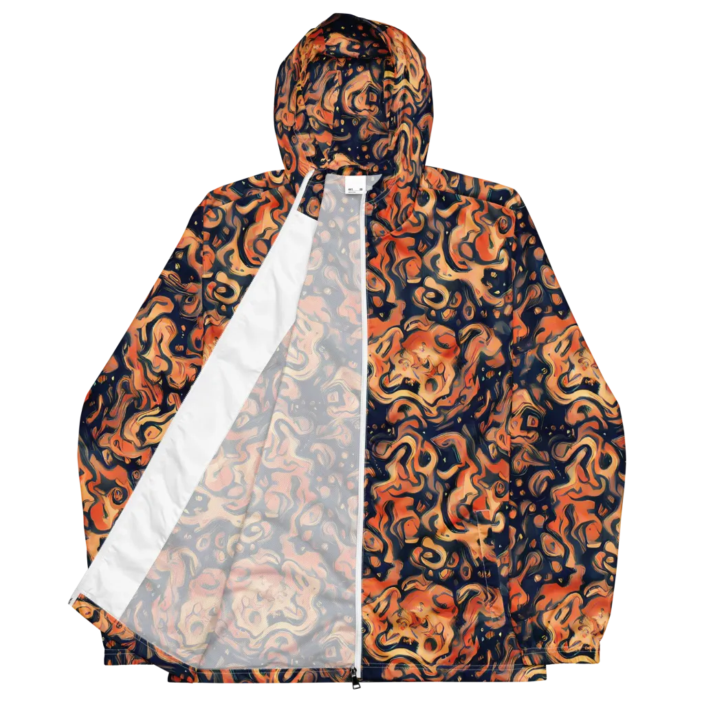 Tangerine Abyss on Men's Windbreaker — Front