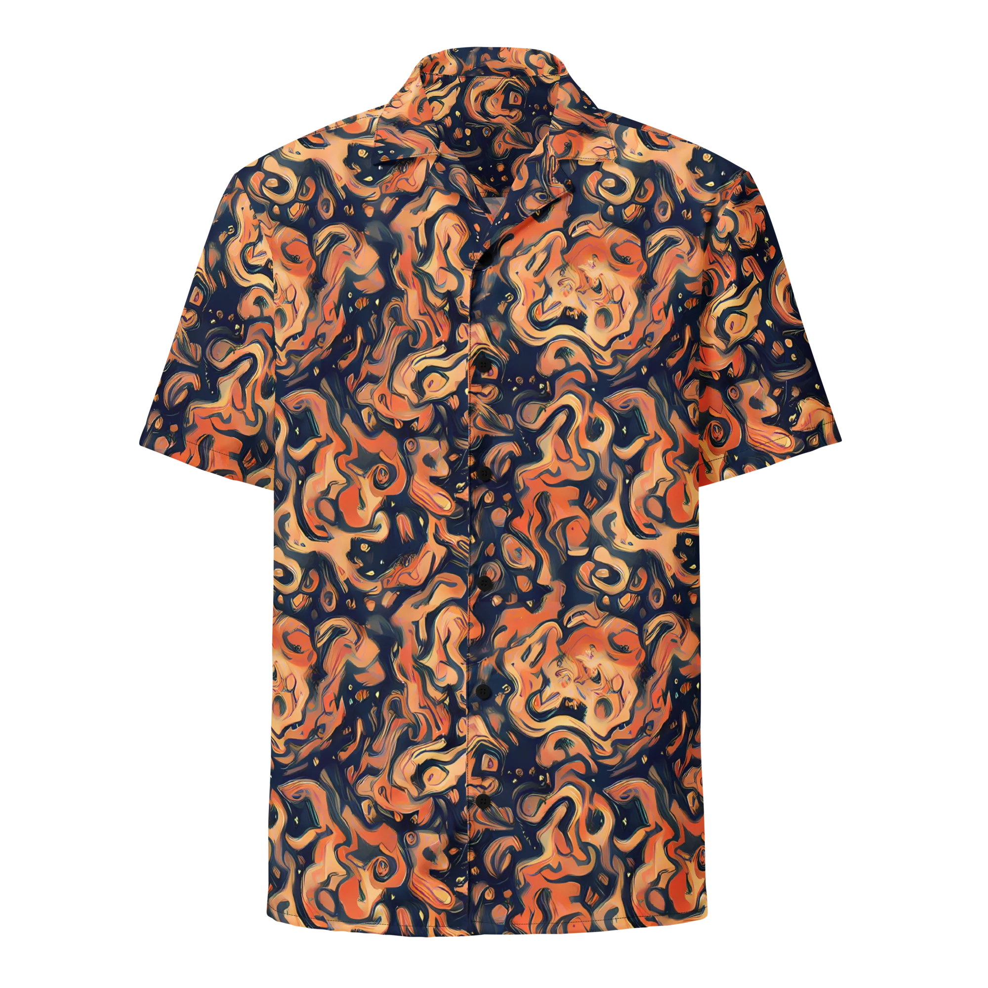 Tangerine Abyss on Button Shirt — Front