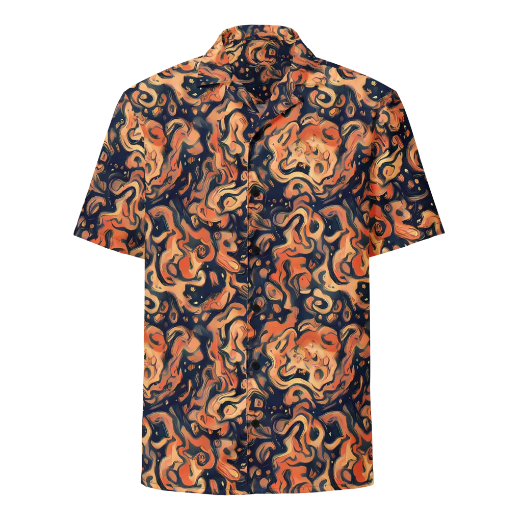 Tangerine Abyss on Button Shirt — Front