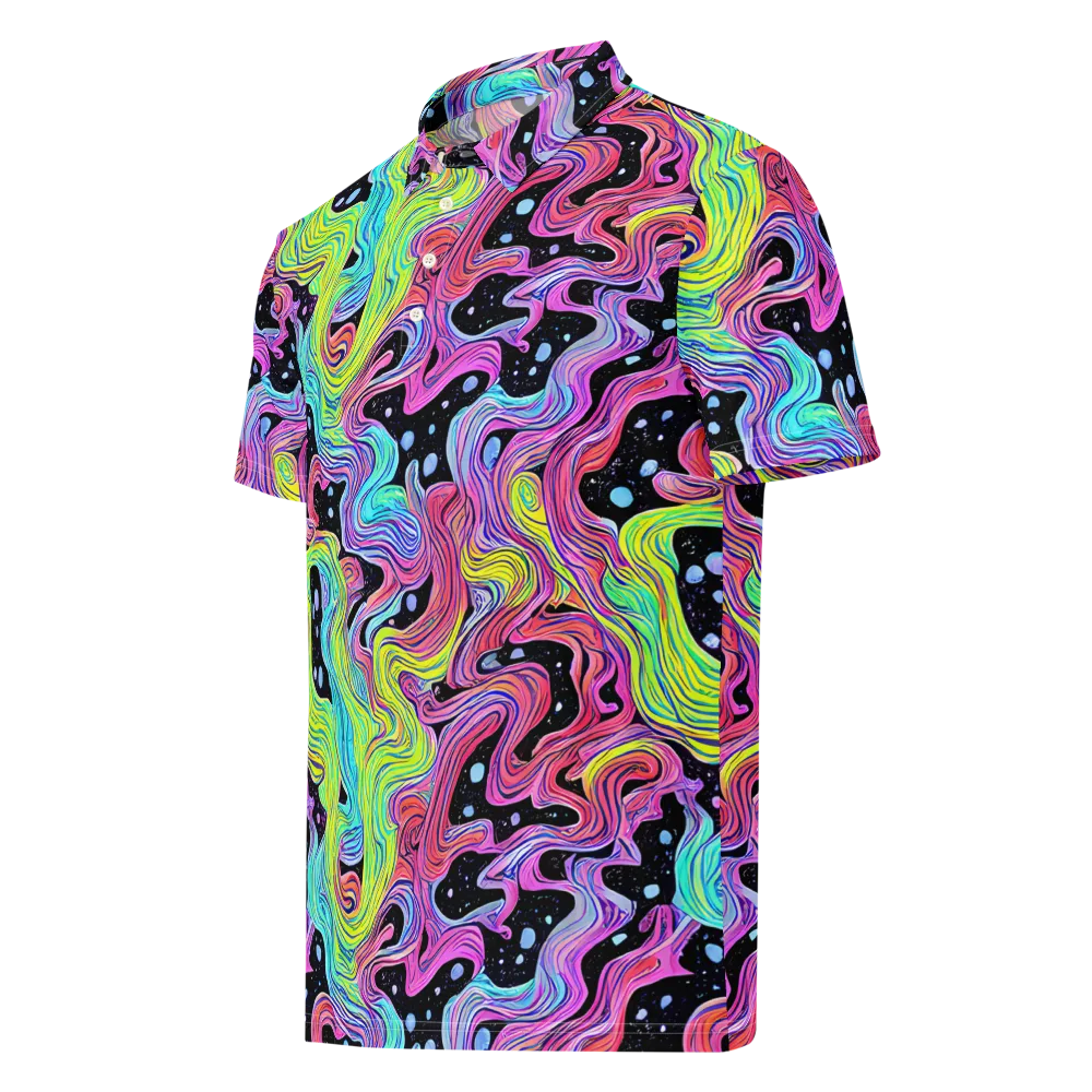 Afterglow Rapids on Men's Slim Fit Polo Shirt — Left Front