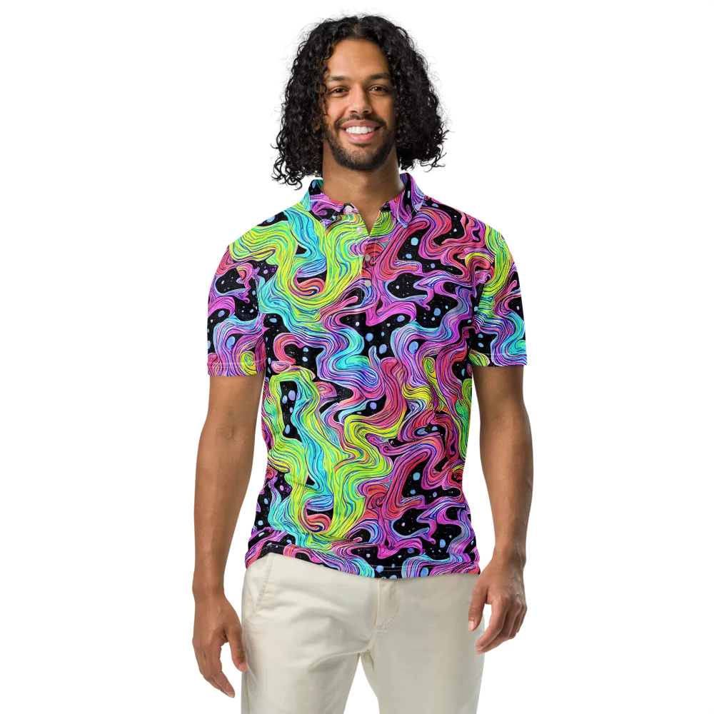Afterglow Rapids on Men's Slim Fit Polo Shirt — Front