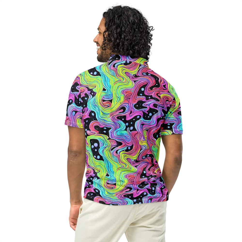 Afterglow Rapids on Men's Slim Fit Polo Shirt — Back