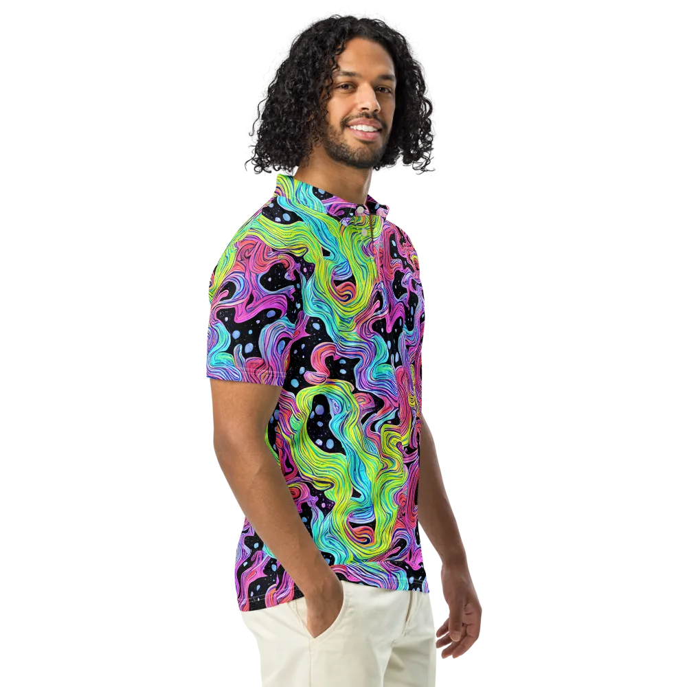 Afterglow Rapids on Men's Slim Fit Polo Shirt — Right Front
