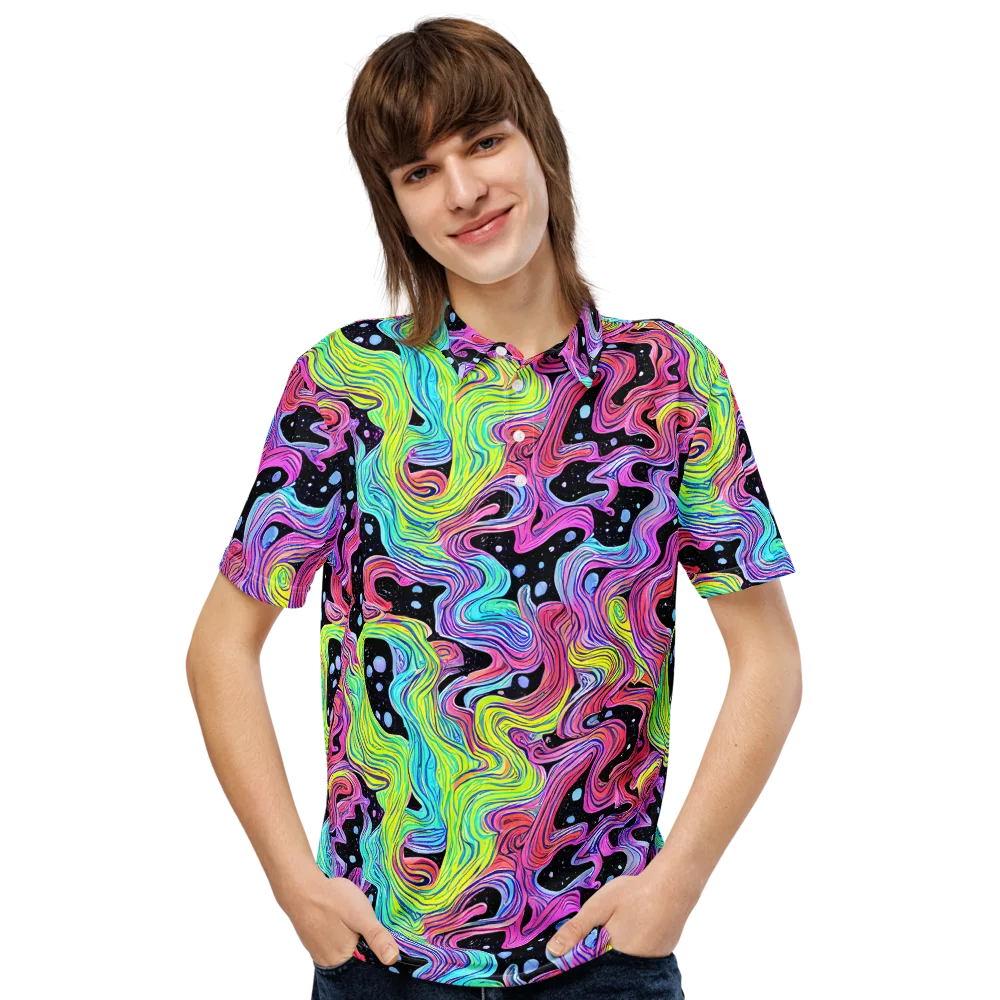 Afterglow Rapids on Men's Slim Fit Polo Shirt — Front