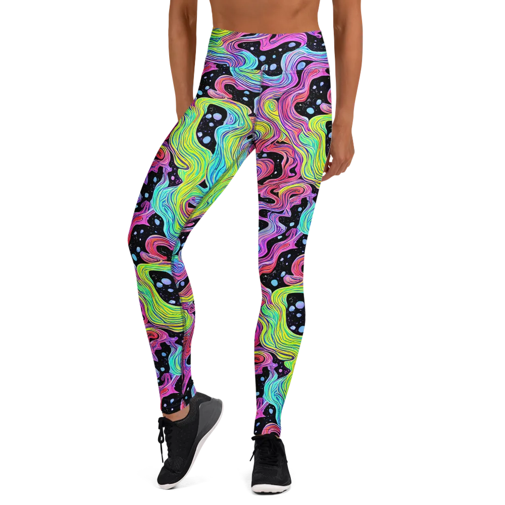 Afterglow Rapids on Yoga Leggings — Front