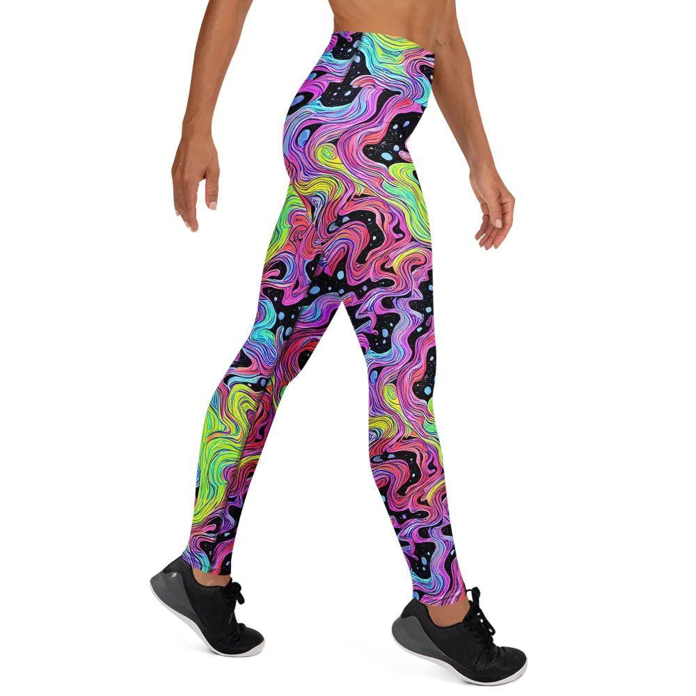 Afterglow Rapids on Yoga Leggings — Right