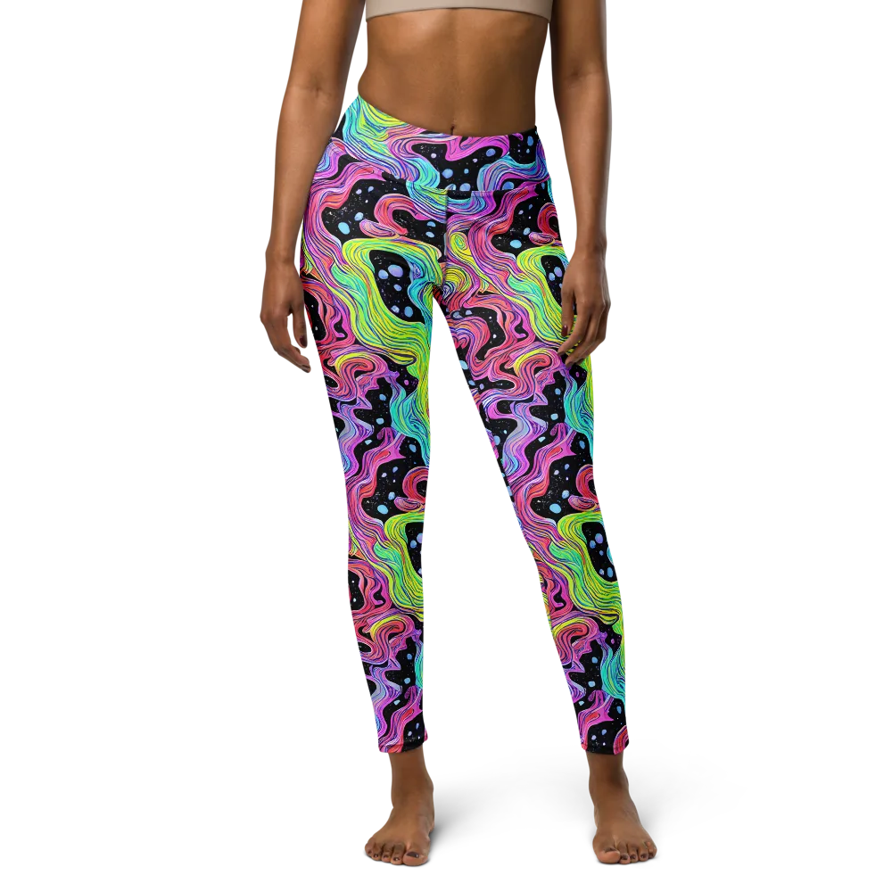Afterglow Rapids on Yoga Leggings — Front