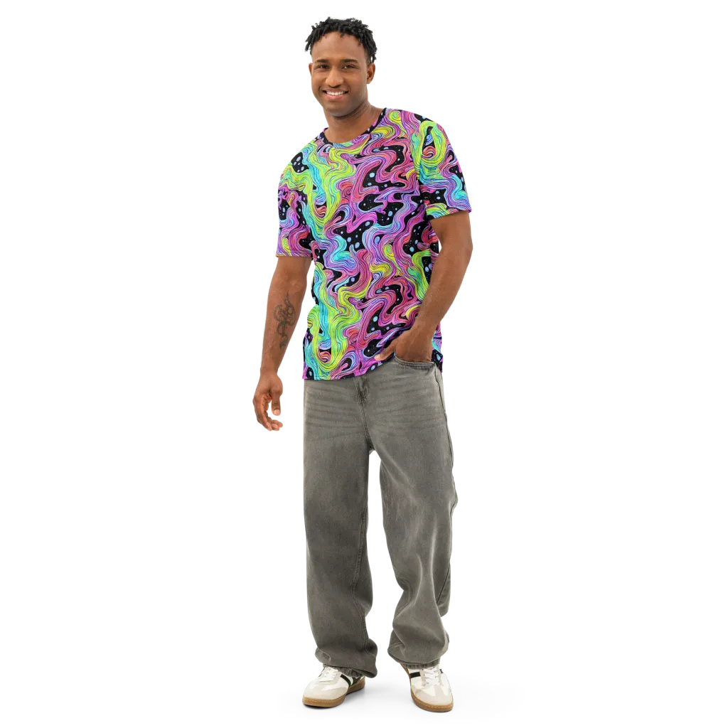 Afterglow Rapids on Men's Cotton Crew Neck T-Shirt — Front