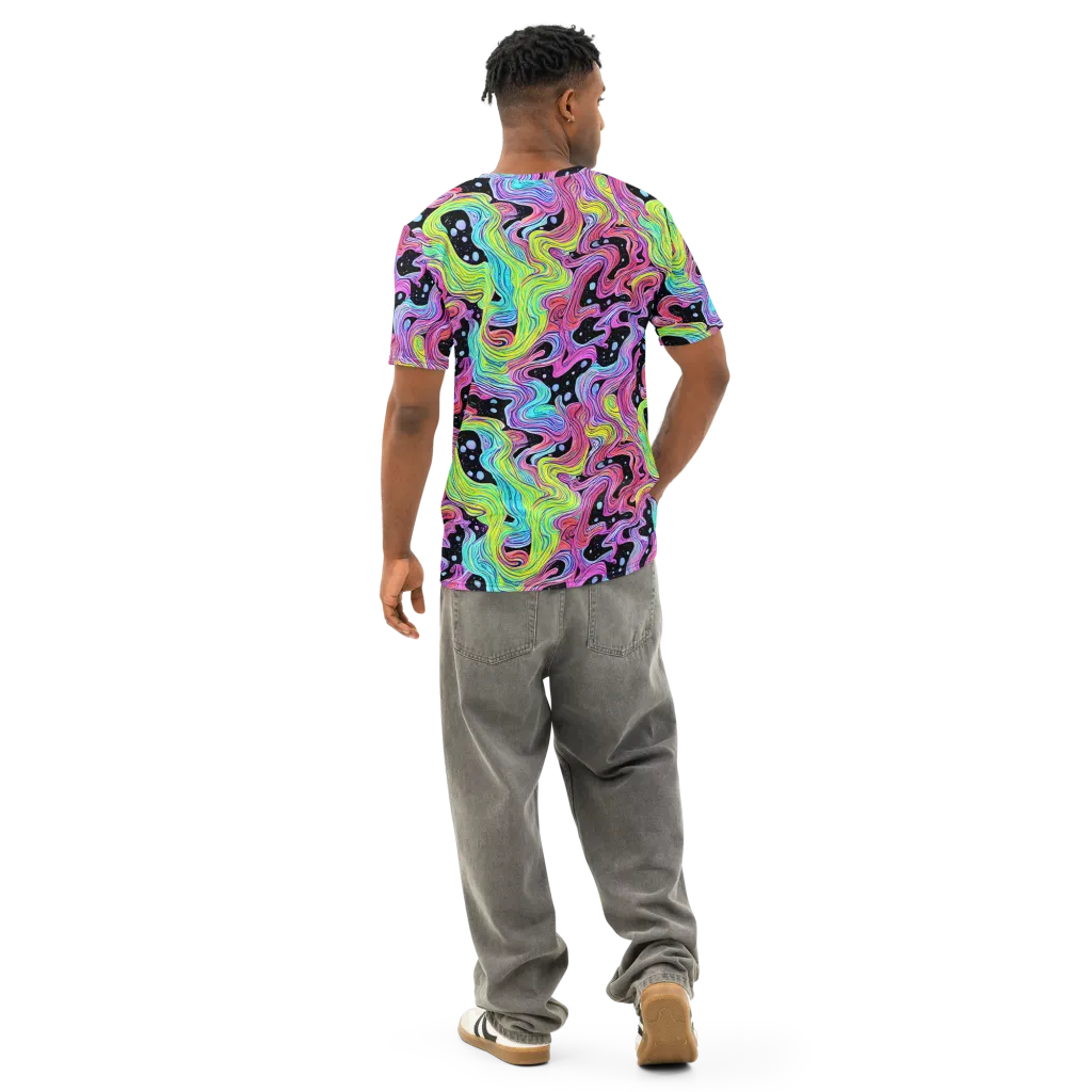Afterglow Rapids on Men's Cotton Crew Neck T-Shirt — Back
