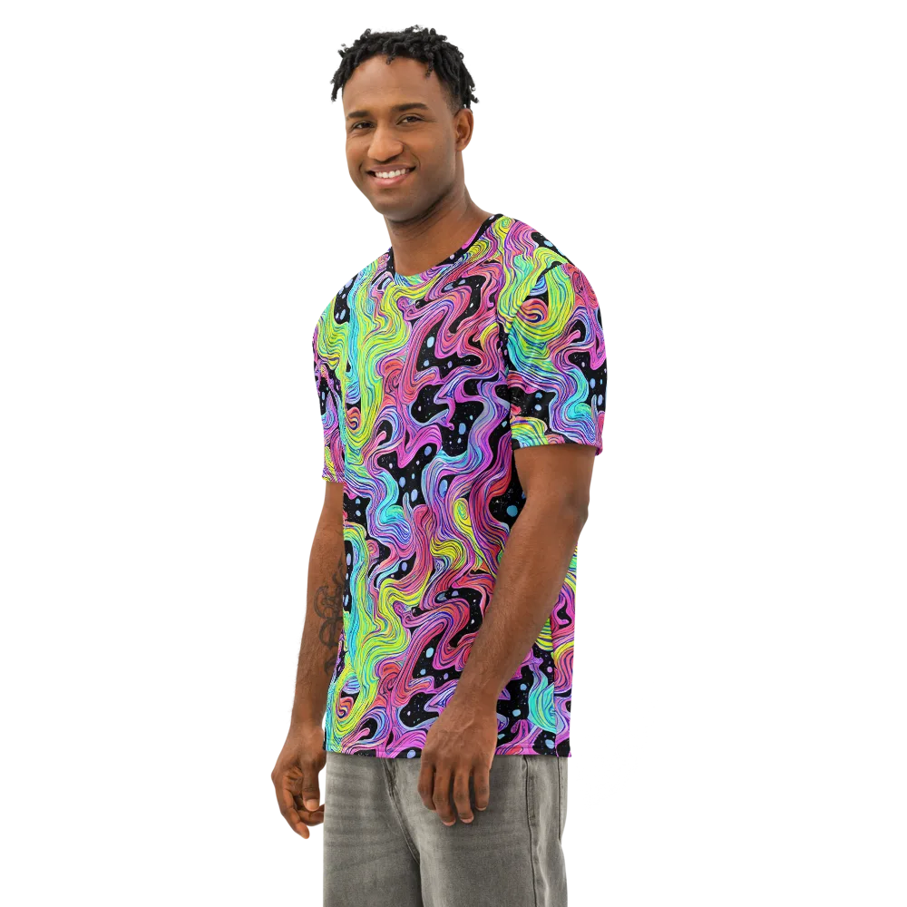 Afterglow Rapids on Men's Cotton Crew Neck T-Shirt — Left Front