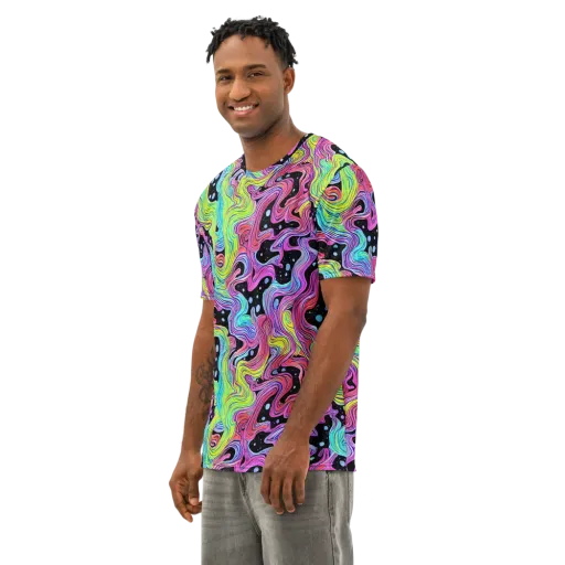 Afterglow Rapids on a Men's Cotton Crew Neck T-Shirt
